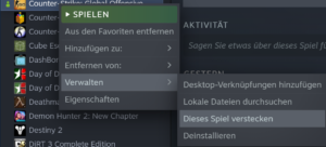 Steam Spiele Verstecken