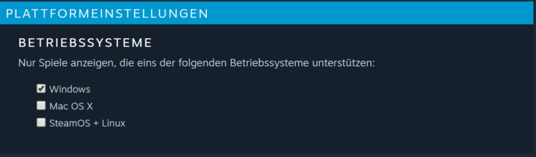 Steam Plattformeinstellung ändern - Haton.net