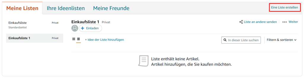 Amazon Einkaufslisten Erstellen - Haton.net