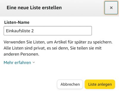 Amazon Einkaufslisten Erstellen - Haton.net